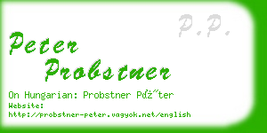 peter probstner business card